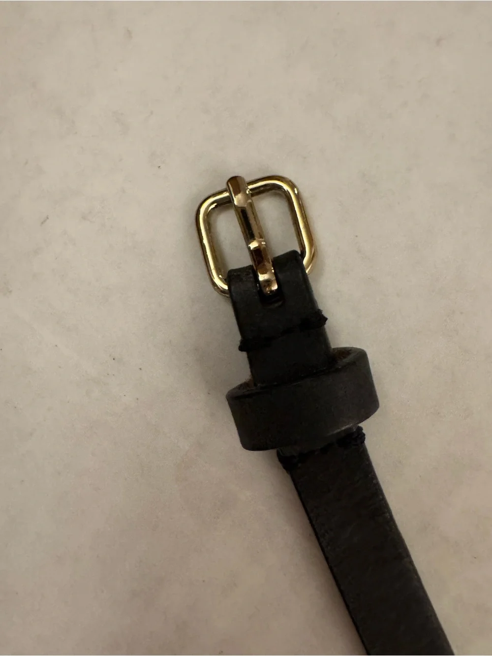 J. Crew Black Leather Double-Wrap Belt with Gold Studs - Picture 3 of 10